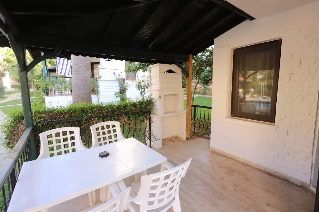 Shaded terrace